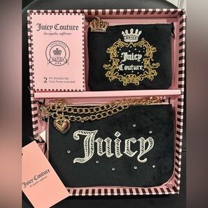 Juicy Couture Black Wristlet and Coin Purse Set - NWT!!